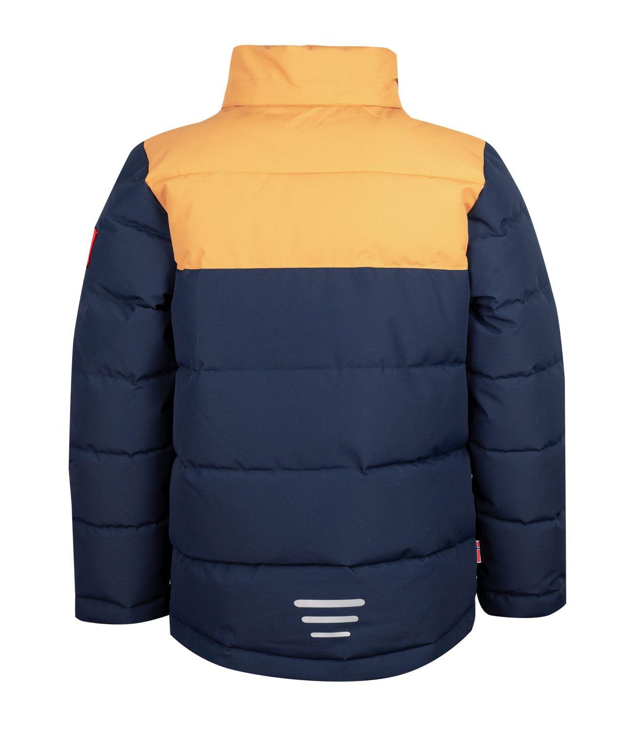 Filles Veste d'hiver Gryllefjord bleu marine/miel/bois de feu 4/5