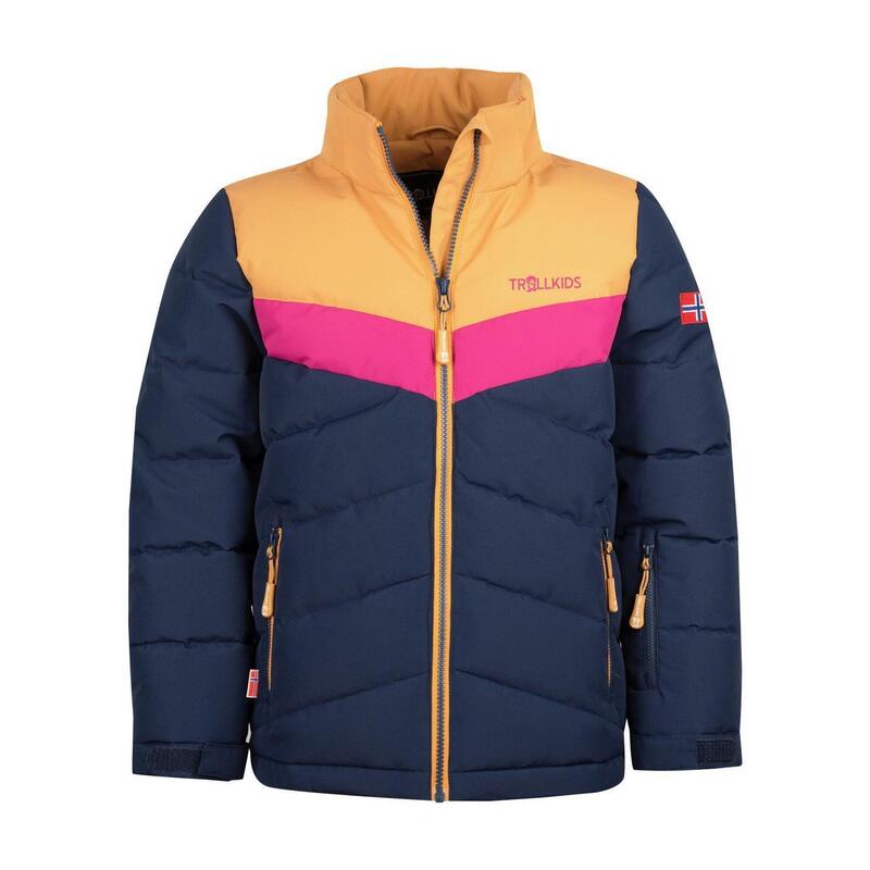 Mädchen Winterjacke Gryllefjord Marineblau/Honig/Feuerbeere