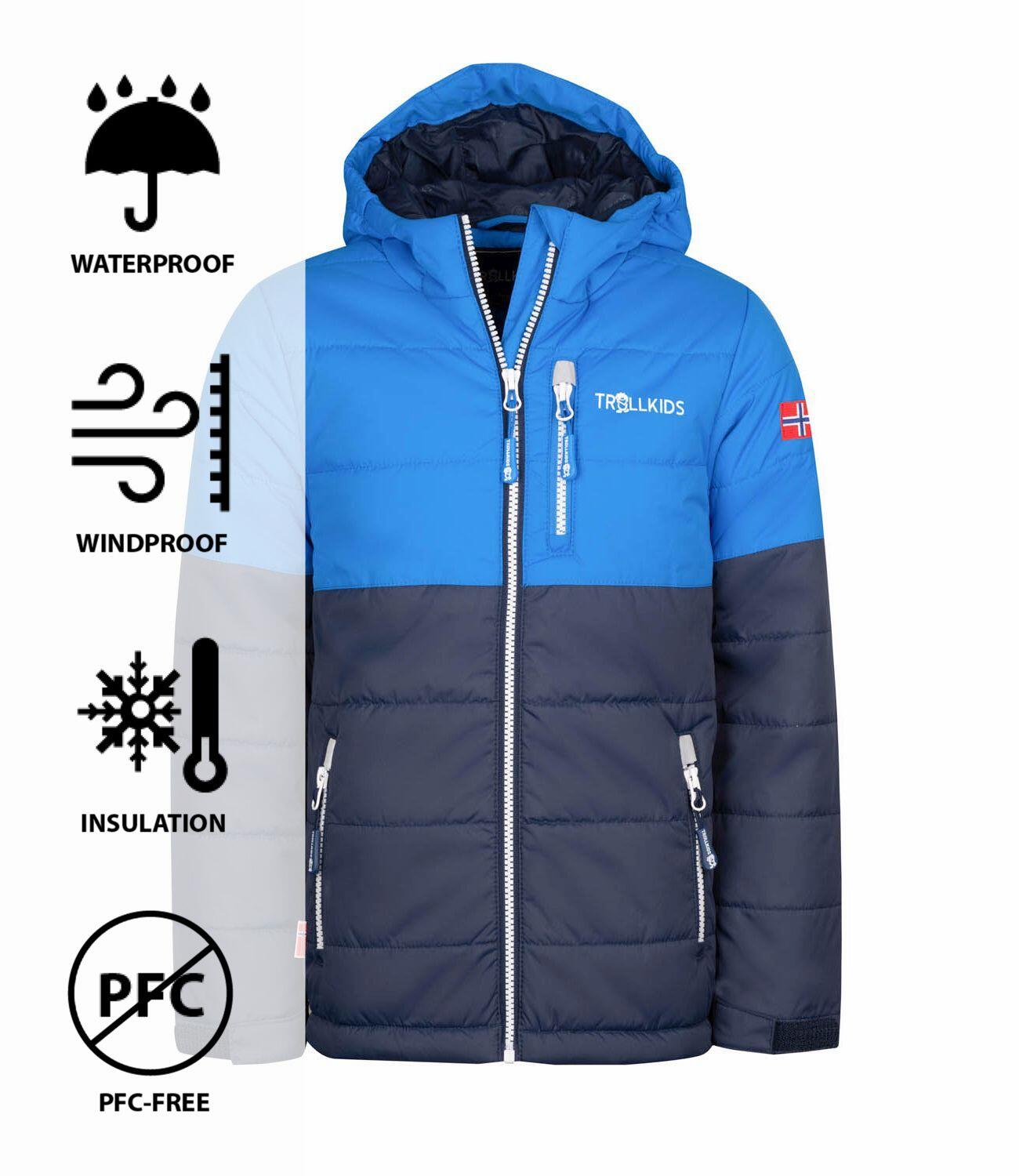 Kinder Winterjas Hemsedal Waterdicht Winddicht Marine/wit 3/3