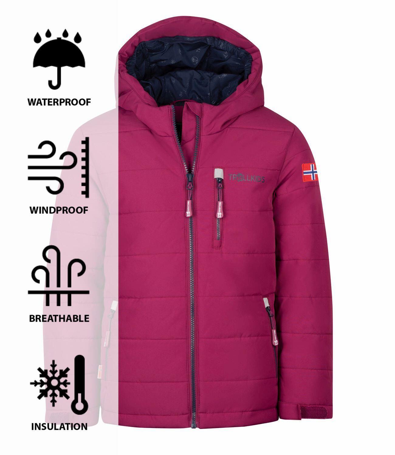 Kinder Winterjas Hemsedal XT Waterafstotend Winddicht Pruim/marineblauw 3/3