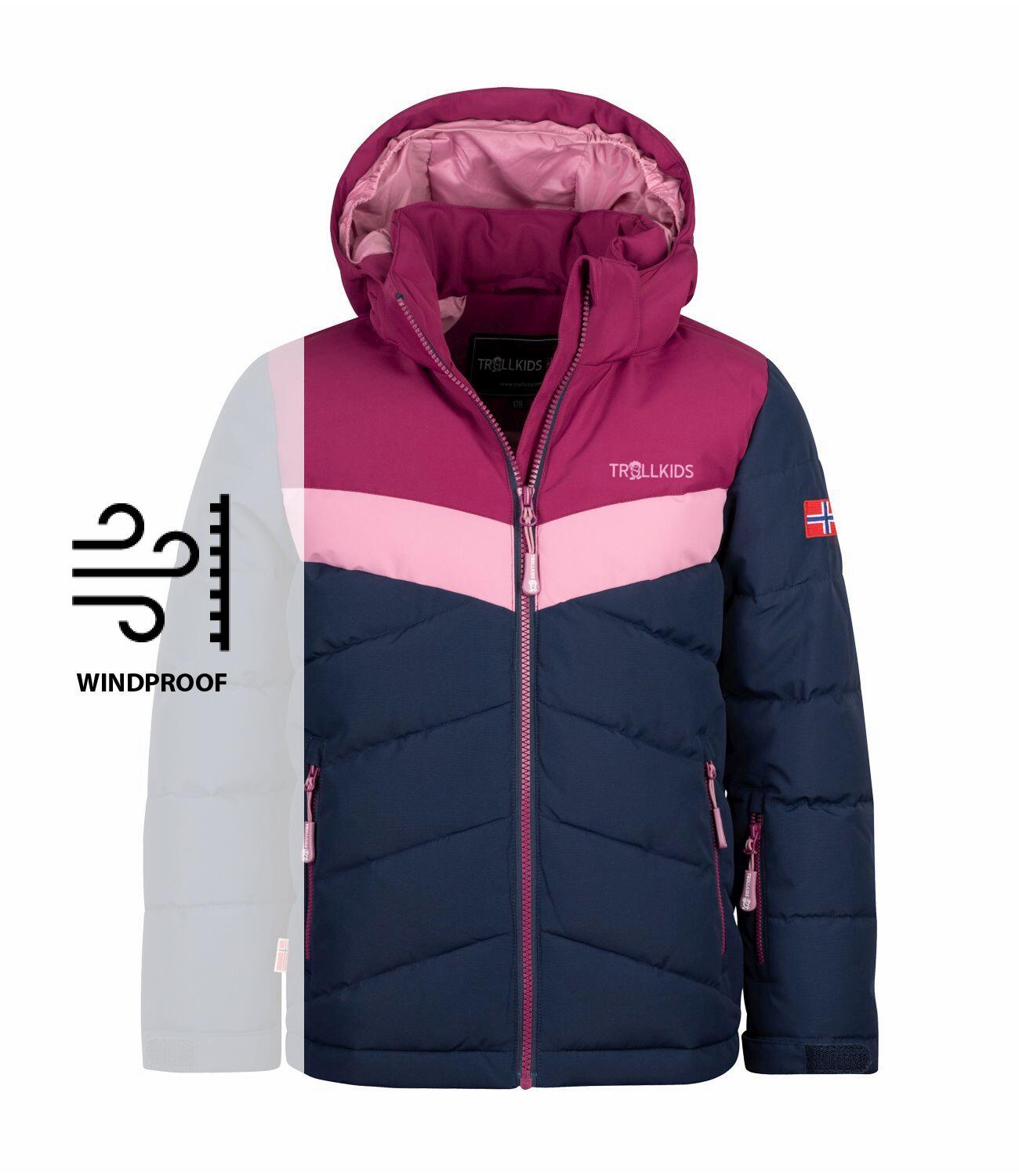 Filles Veste d'hiver Gryllefjord Bleu marine/Violet 5/5