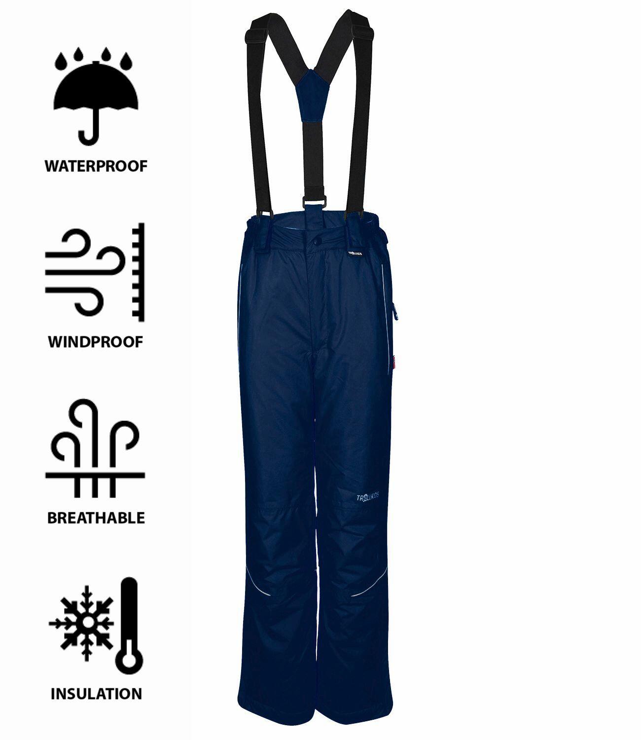 Pantalon de ski Holmenkollen enfant Slim Orange imperméable 3/3