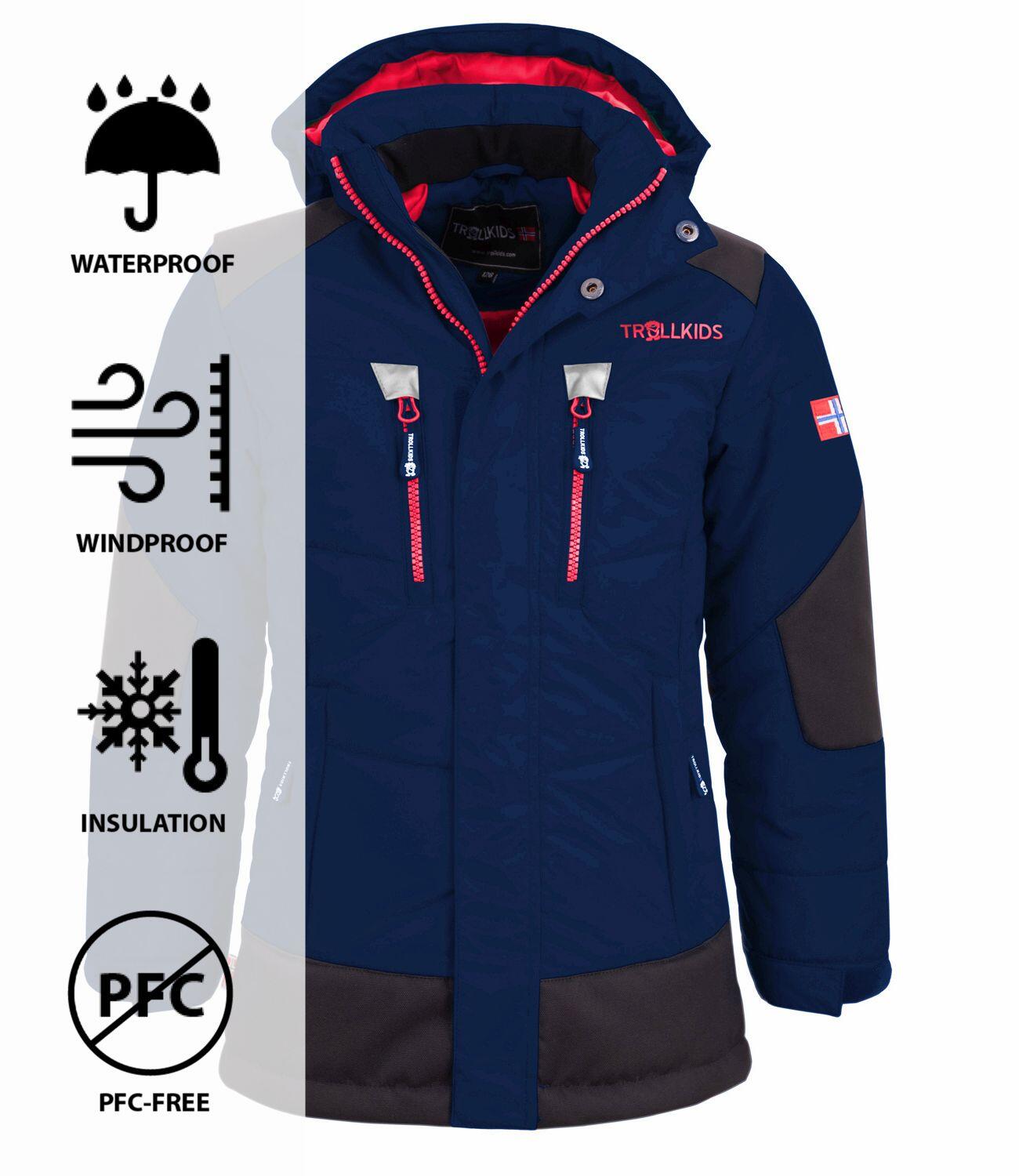 Kinder Winter-Parka Narvik Marineblau / Rot 3/3