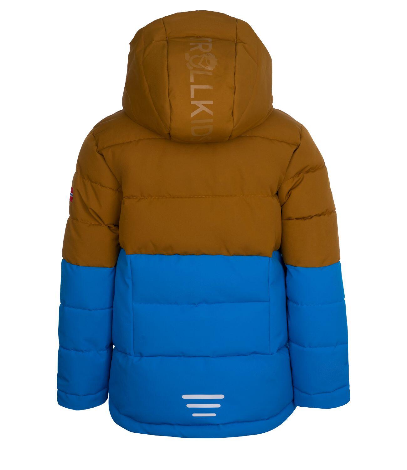 Veste d'hiver pour enfants Gryllefjord Hydrofuge bronze/bleu azur/marine 2/3