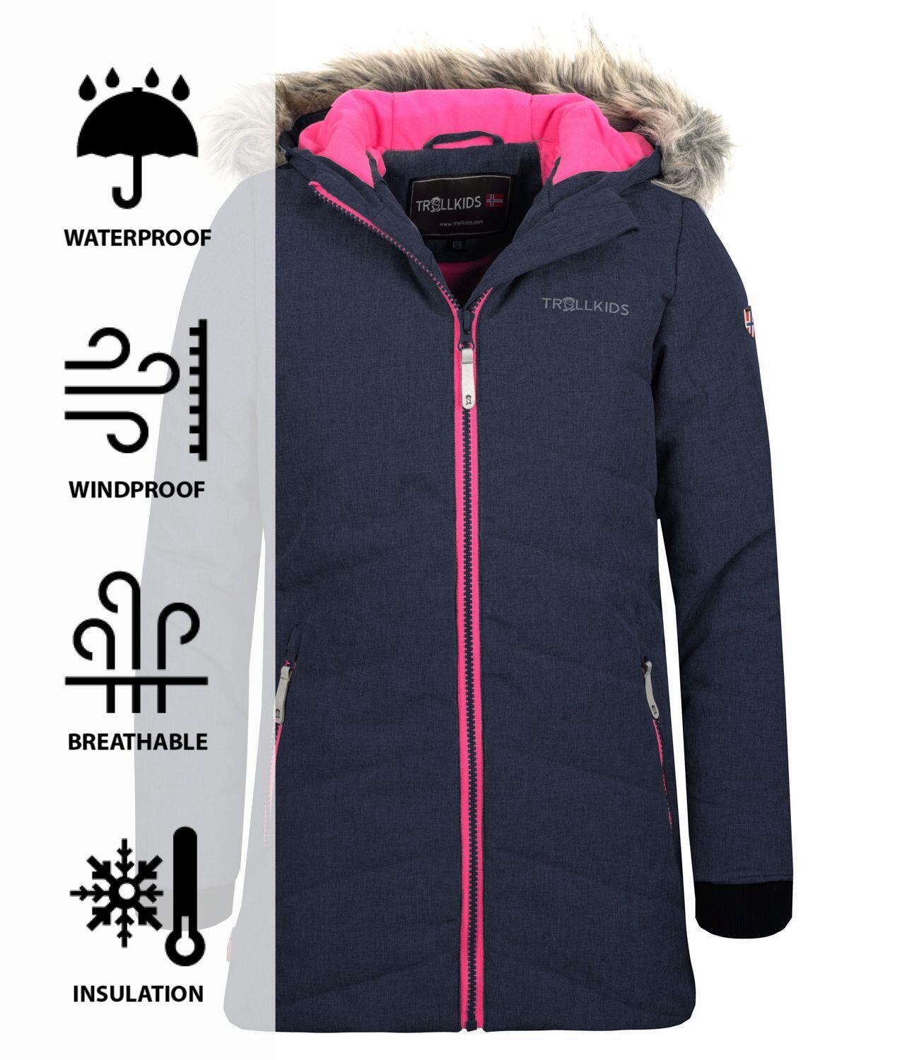 Veste d'hiver pour enfants Lifjell Imperméable Bleu marine / Vert vipérine 3/3