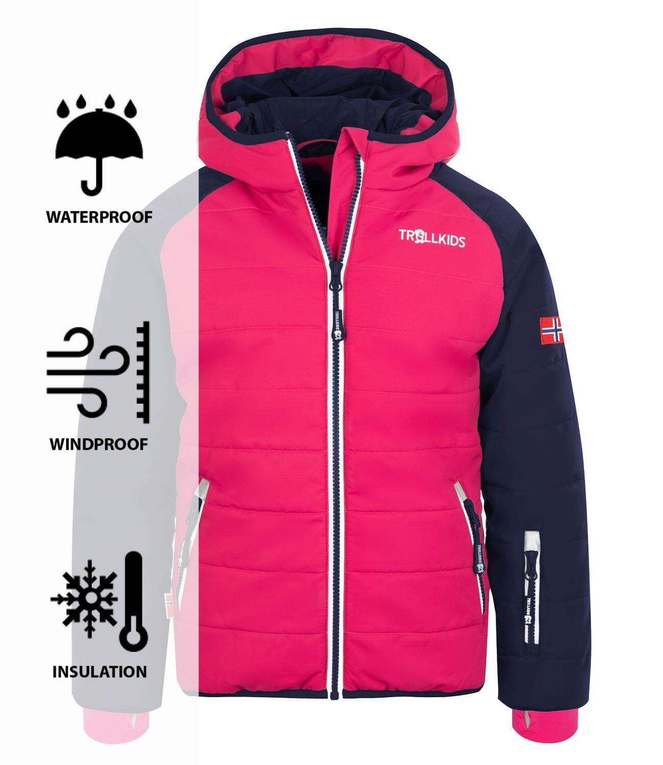 Trollkids Hafjell PRO Sneeuwjas Kinderen - Navy/Plum/Mauve