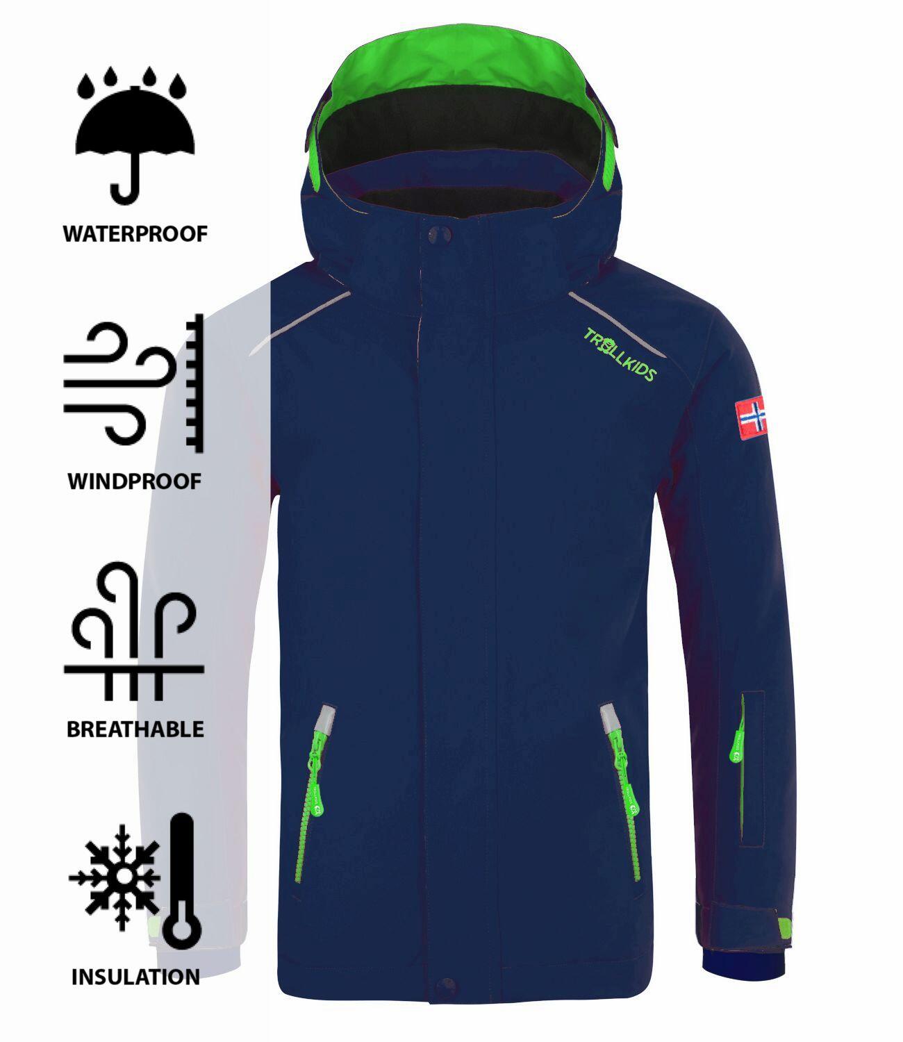 Veste de ski pour enfants Holmenkollen PRO Imperméable et isolante Vert 3/3