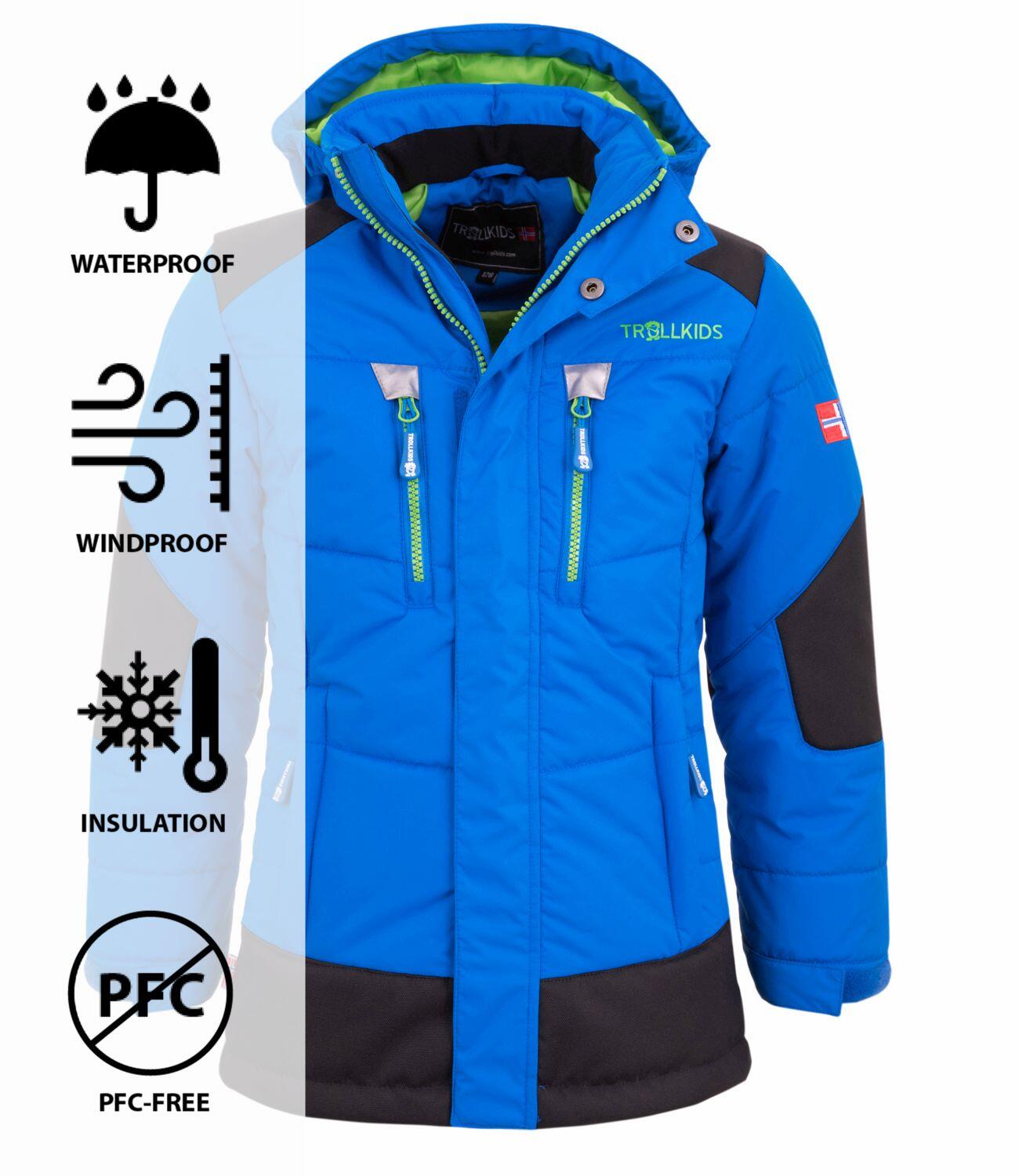 Kids Winter Parka Narvik Waterafstotend Winddicht Medium blauw/groen 3/3