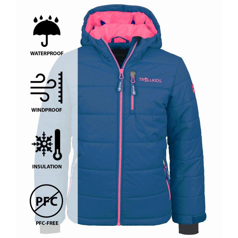 Veste d'hiver enfant Hemsedal hydrofuge, coupe-vent Corail