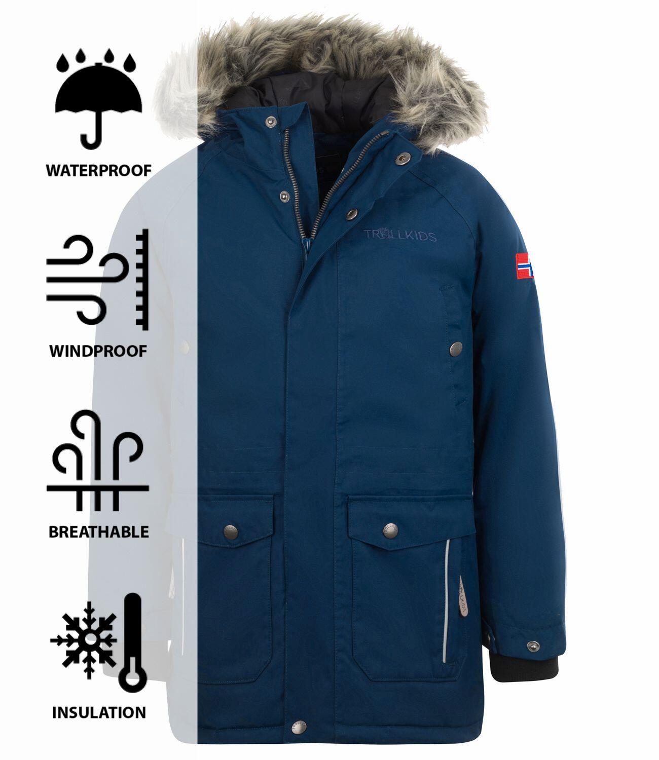 Parka Nordkapp pour enfants Imperméable Mystik Bleu 3/3