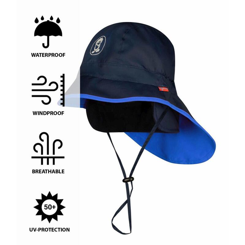 Chapeau de pluie Rain pour enfants Bleu marine/Bleu vif