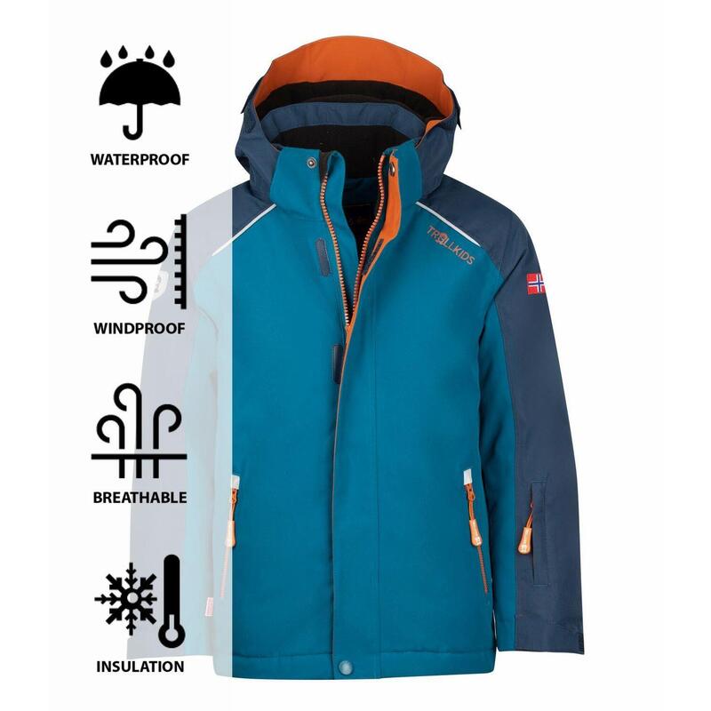 Veste de ski pour enfants Holmenkollen PRO Imperméable Bleu nuit/bleu foncé