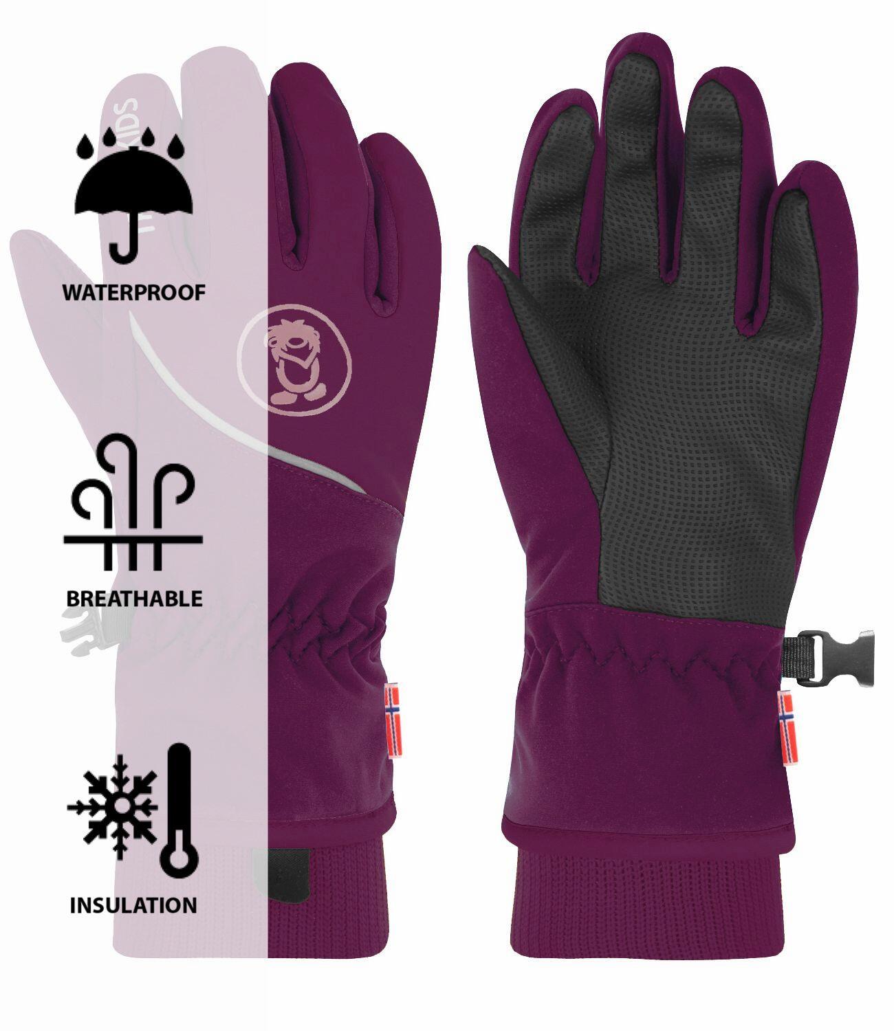 Gants enfants Trolltunga prune 2/2