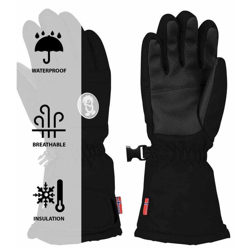 Kinder Handschuhe Narvik Schwarz Größe 4; 6-7 Jahre