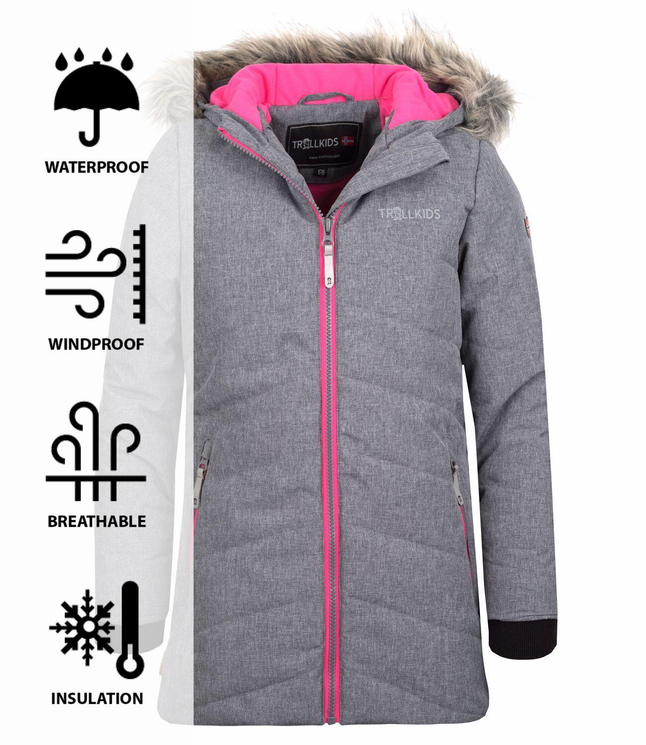 Veste d'hiver pour enfants Lifjell Imperméable Gris / Magenta 3/3