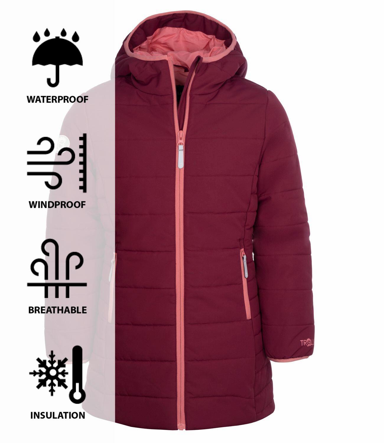 Manteau pour enfants Stavanger rouge/rose antique 3/3
