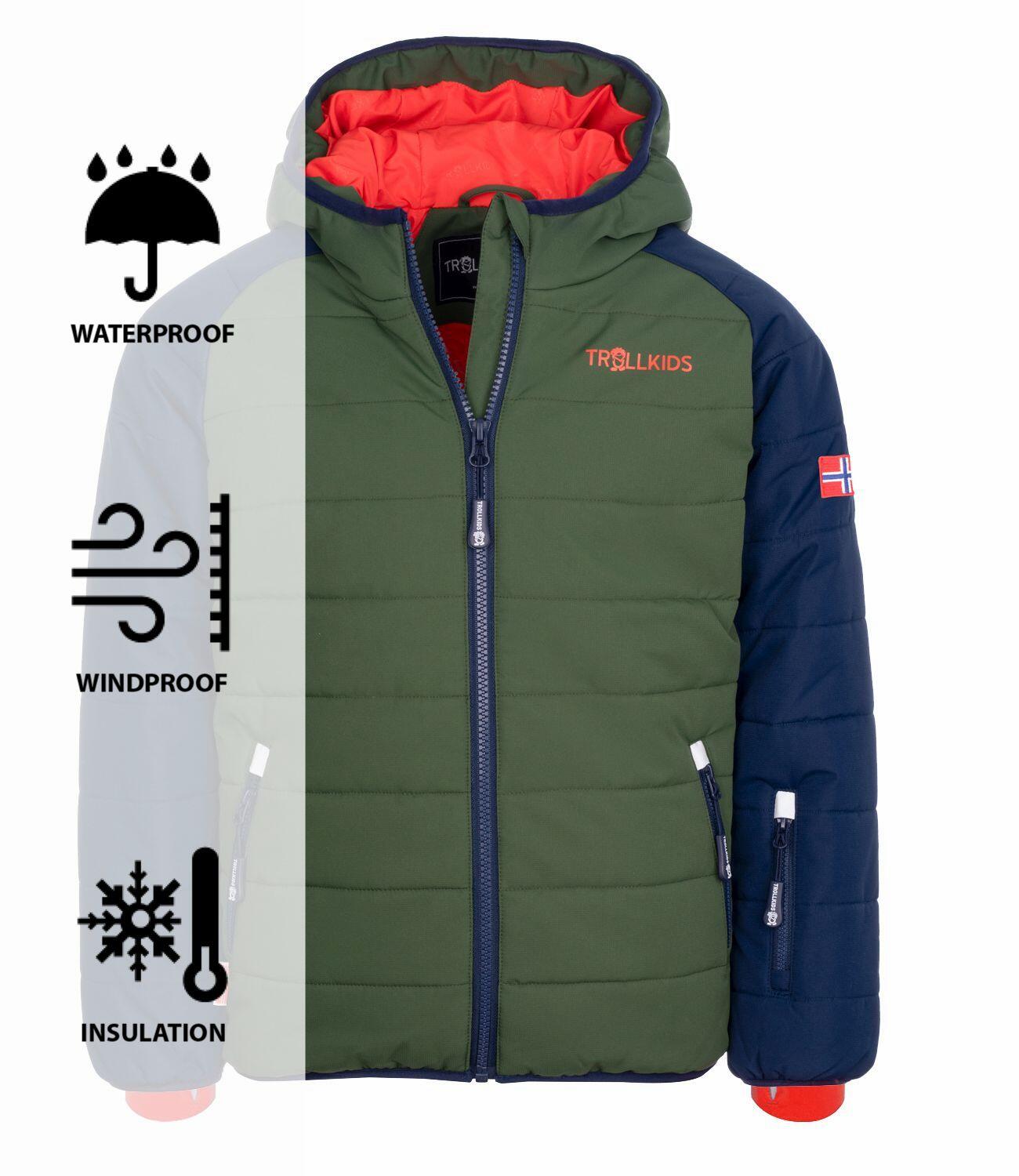 Hafjell PRO Kids' Ski Jacket navy/forest green/orange 3/3