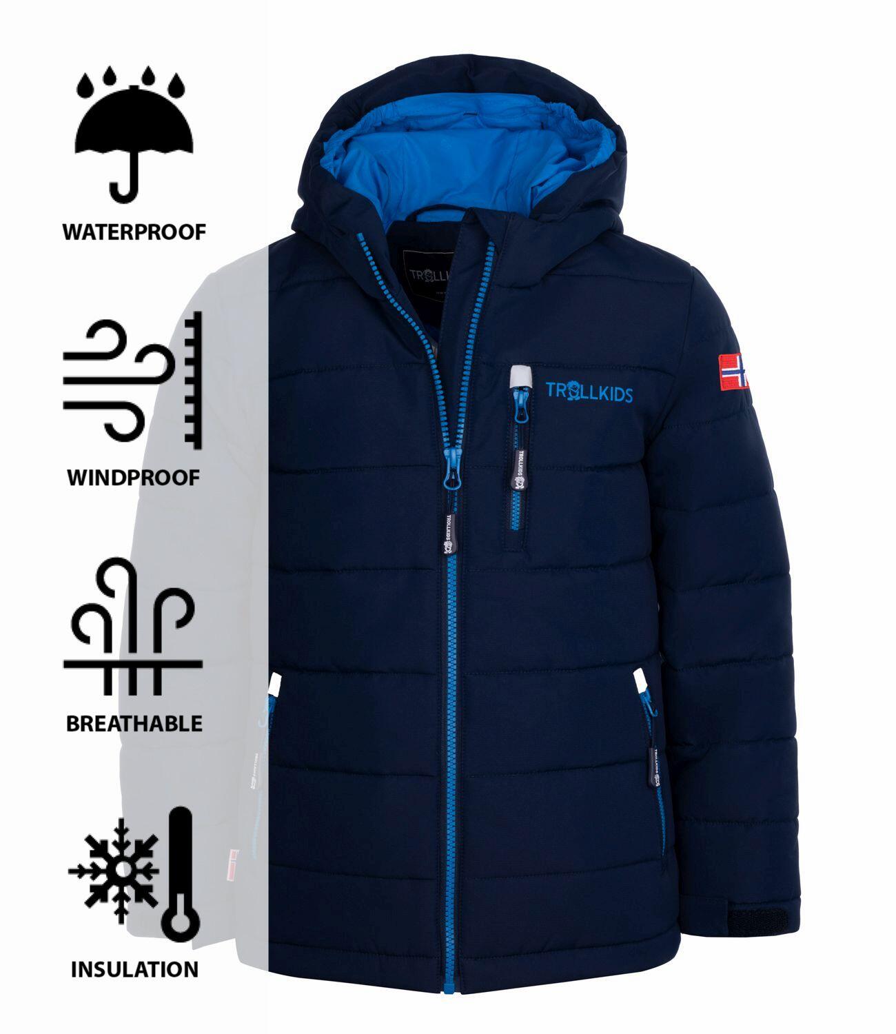 Kinder Winterjas Hemsedal XT Waterafstotend Winddicht Marineblauw/Azuurblauw 3/3