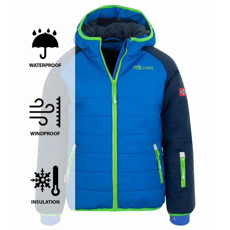 Veste de ski pour enfants Hafjell PRO Imperméable et coupe-vent Vert