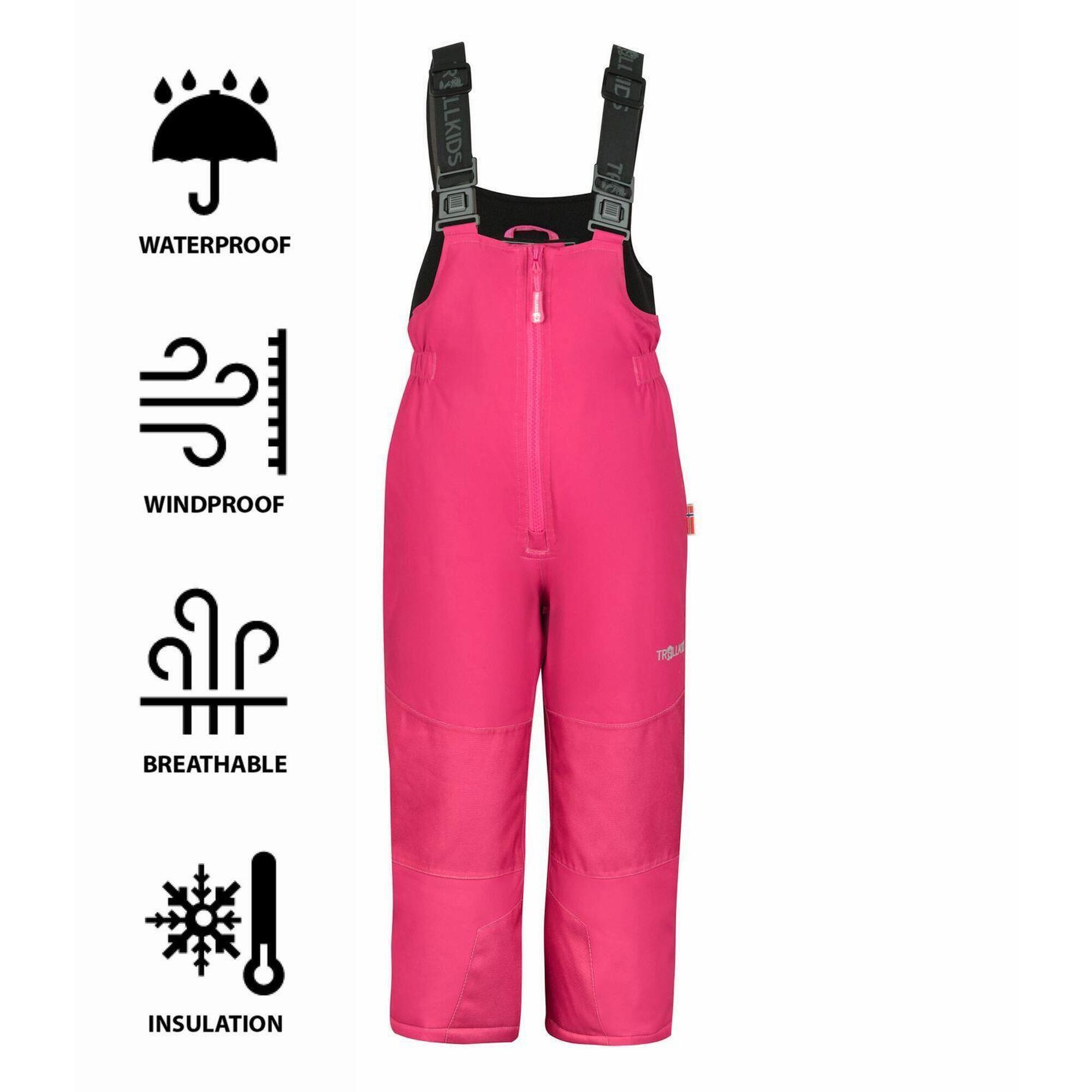 Pantalon de ski enfant Nordkapp Imperméable, respirant et isolant Rubis-magenta 3/3