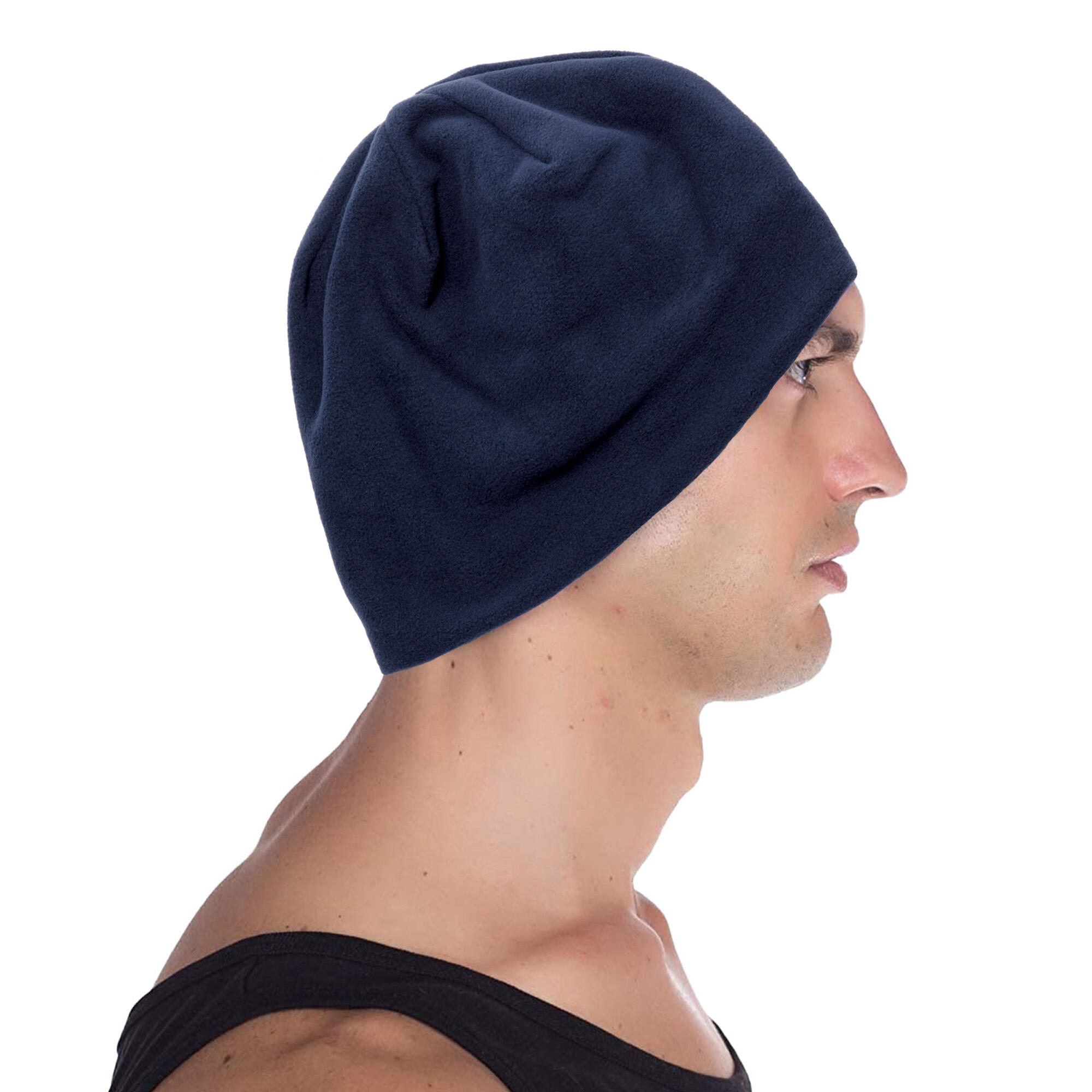Unisex Thinsulate Thermal Winter Fleece Hat (Navy) 3/4