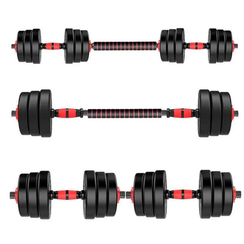 Juego de Mancuernas 2 en 1 con barra extensora de 10kg a 50kg Fitness Tech