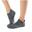 ToeSox Yoga No-Show Grip Socks teensokken - Antraciet - Grip sokken