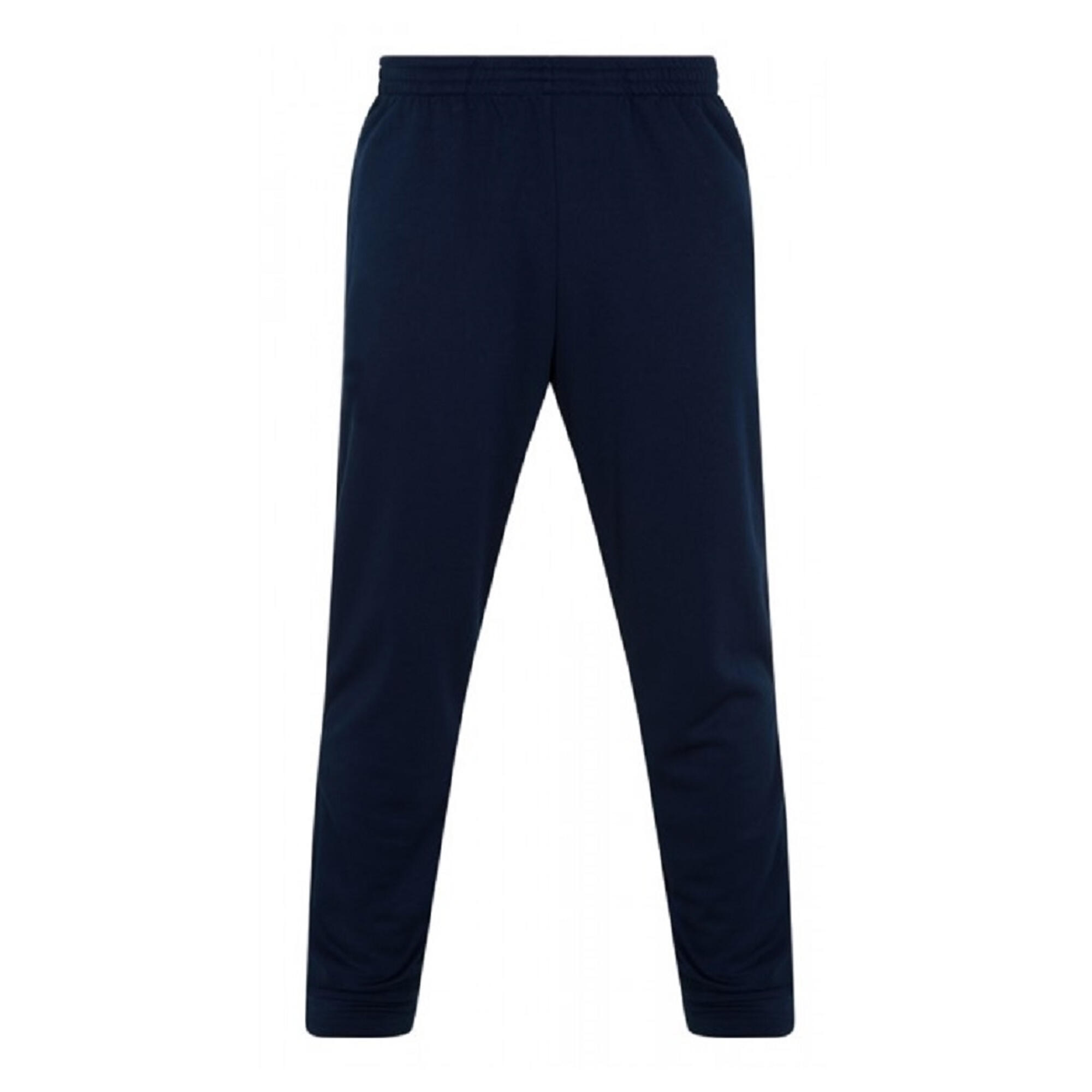 Childrens/Kids Stretch Tapered Tracksuit Bottoms (Navy) 2/2