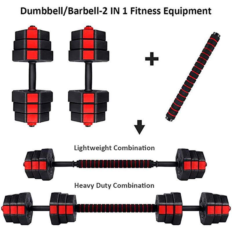 Juego de mancuernas 2 en 1 Octogonal Fitness Tech de 20kg a 50kg