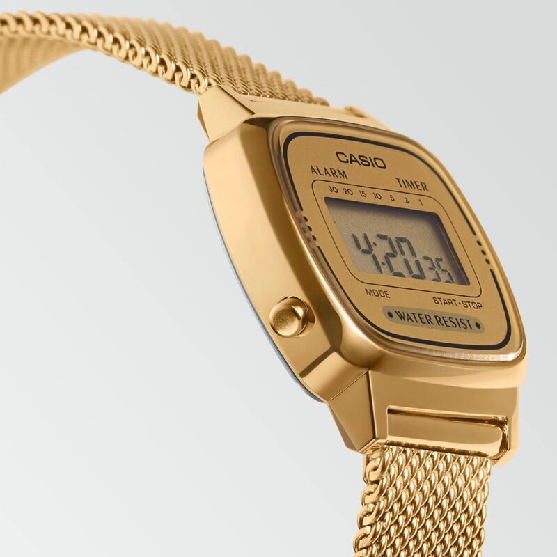 Relógio Casio Retro LA670WEMY-9EF Multidesporto Unisexo Dourado