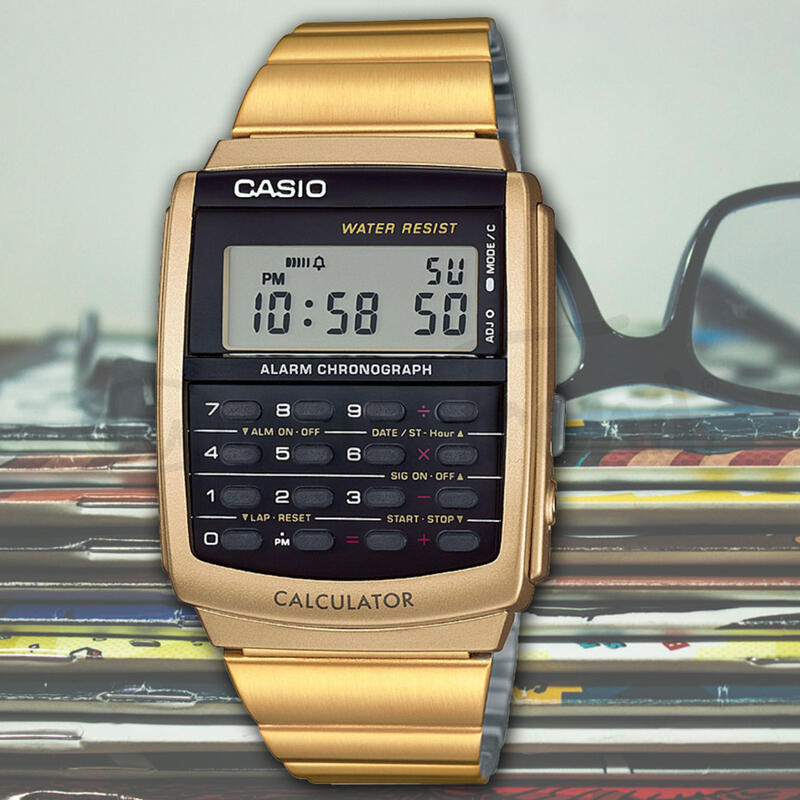 Relógio Casio Data Bank Calculator CA-506G-9AEF Multidesporto Unisexo Dourado