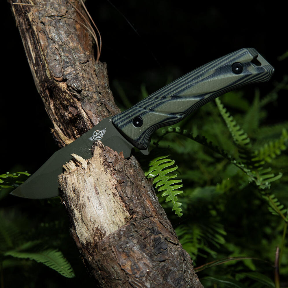 Cuchillo Para Caza Y Camping, Olight Oknife Fortitude, Verde, Cerakote 5/5