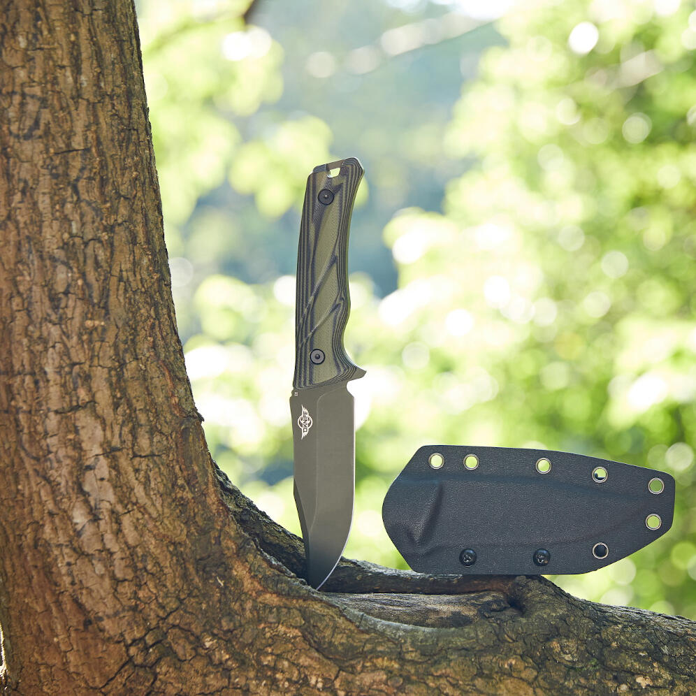 Cuchillo Para Caza Y Camping, Olight Oknife Fortitude, Verde, Cerakote 3/5