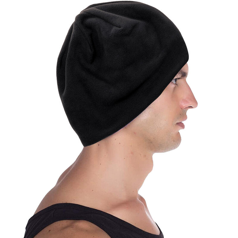 Cappello invernale in pile Unisex Nero