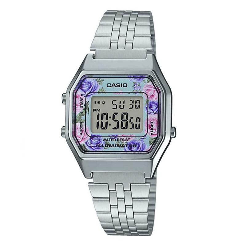 Relógio Casio Silver Flowers LA680WA-2CDF Multidesporto Mulher Prateado