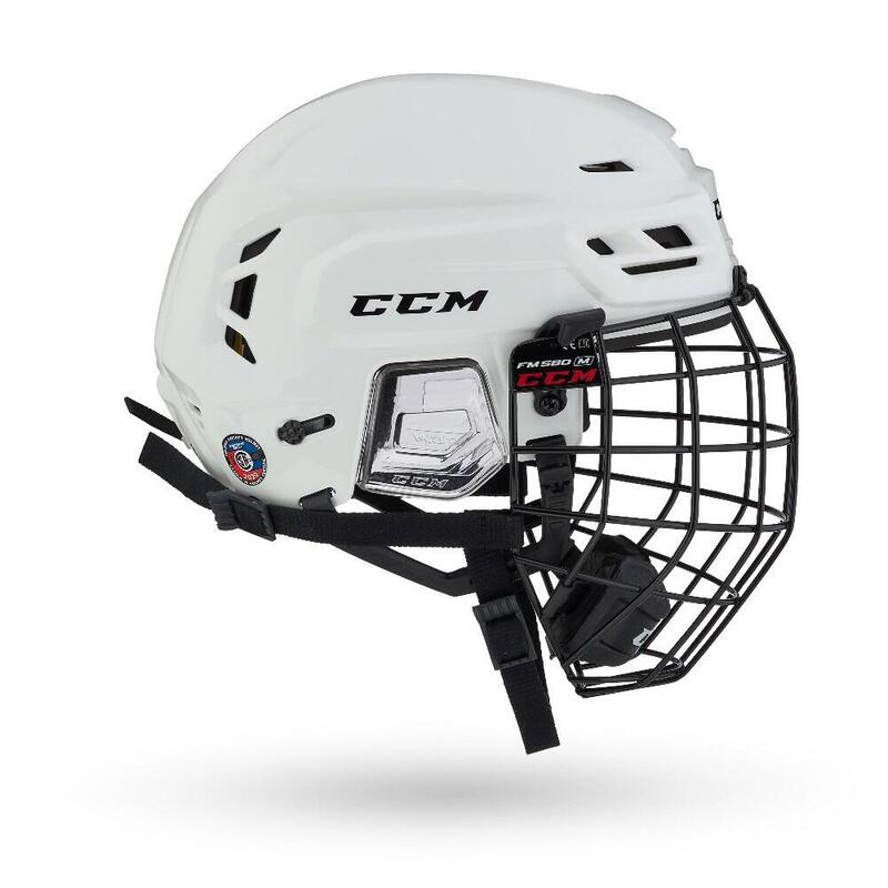 Caschi Hockey su Ghiaccio Bianco Adulti CCM TACKS 210 Combo