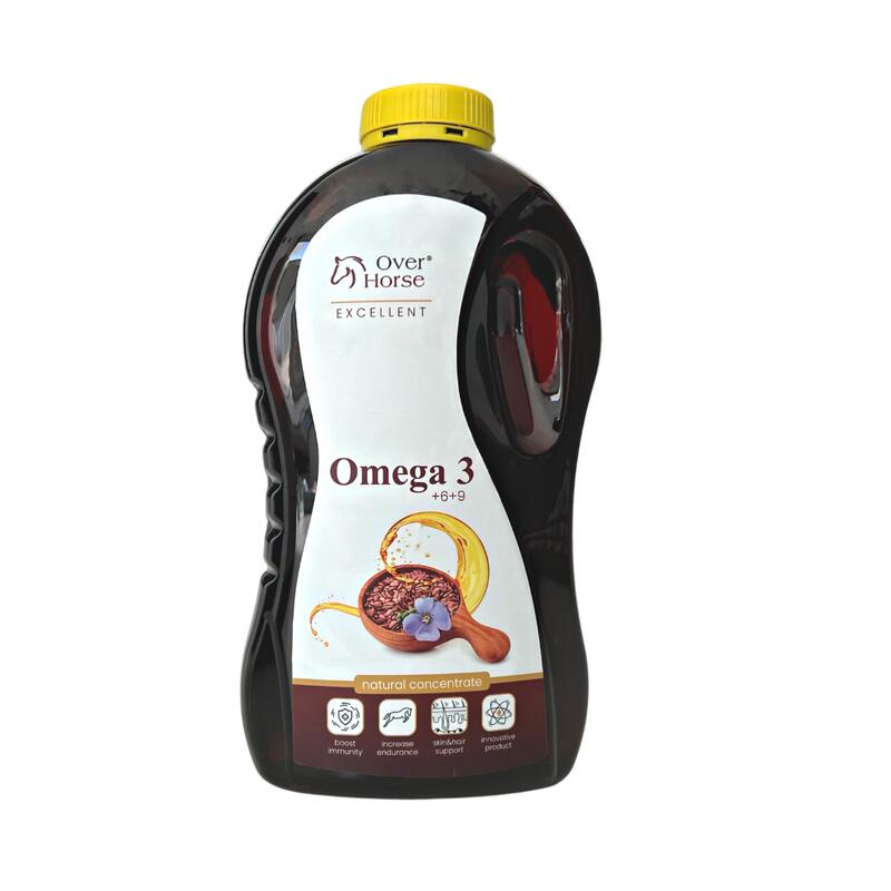 OMEGA 3-6-9 wyizolowana z nasion lnu dla koni- koncentrat 2L Over Horse