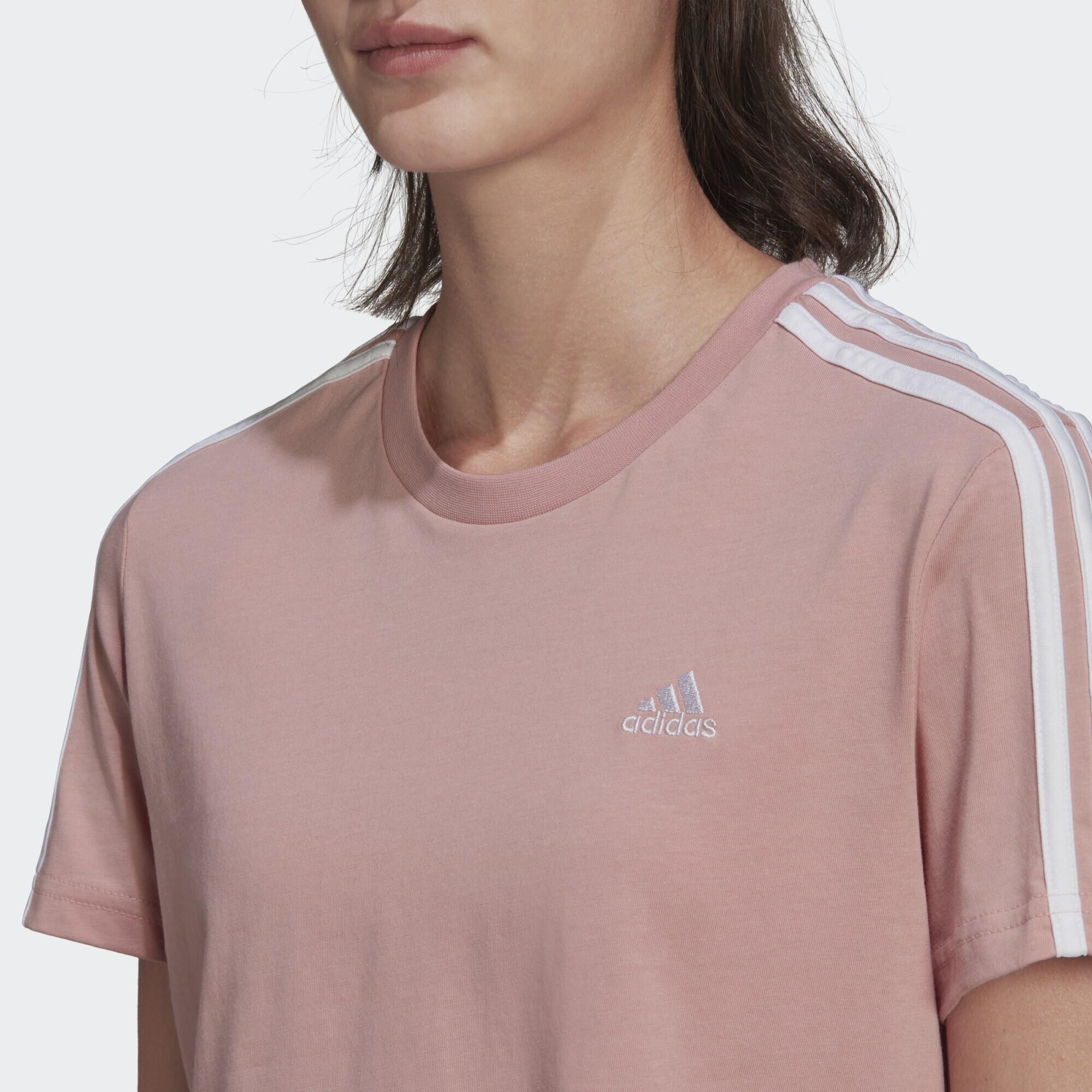 T-shirt Essentials Loose 3-Stripes Cropped 4/5