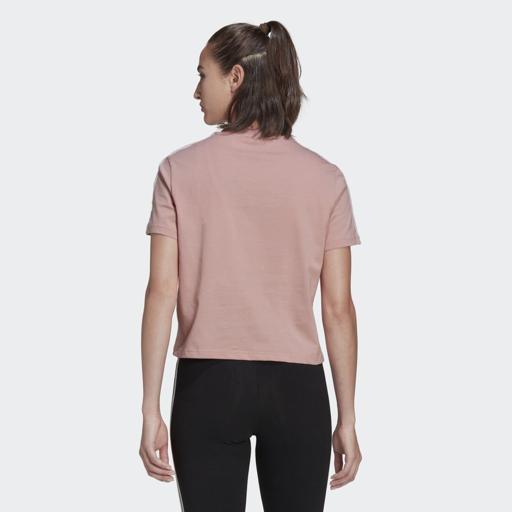 T-shirt Essentials Loose 3-Stripes Cropped 3/5