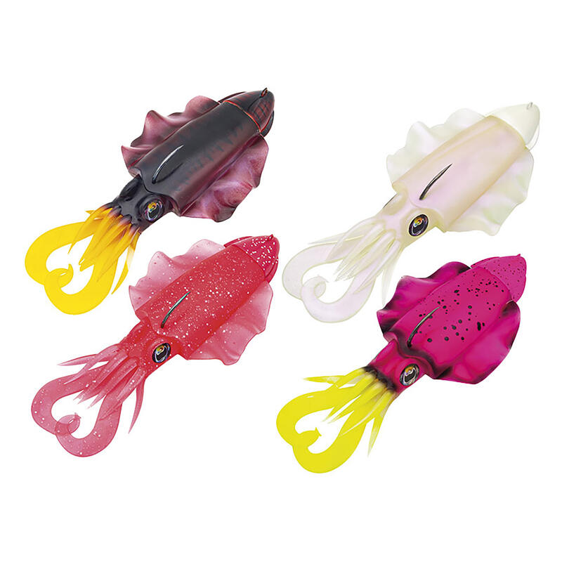 Vinilo Pesca Jigging Spinning JLC Oki Destellos Rosas 110 g 14 cm