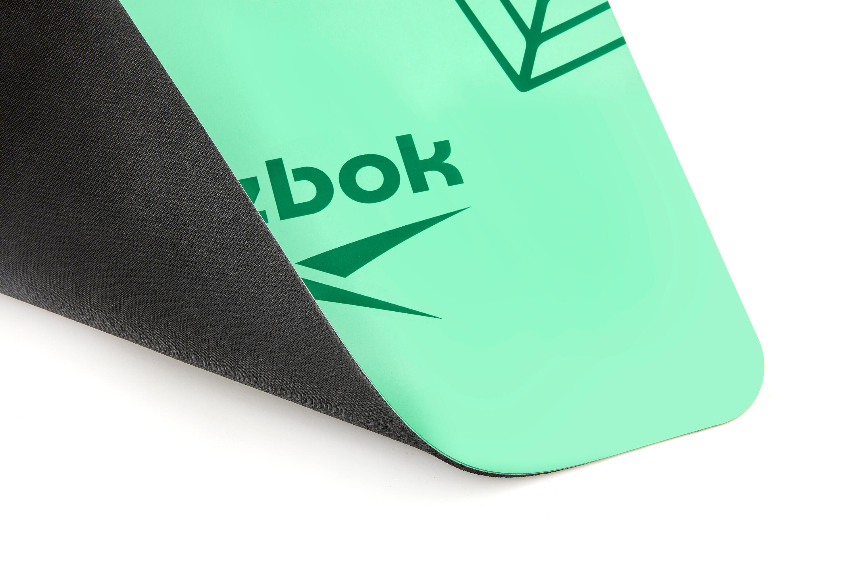 Tapis de yoga Reebok en caoutchouc naturel, vert mandala 3/4