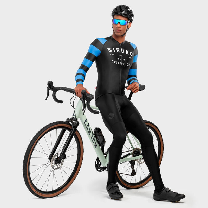 Herren Radsport langärmeliges radtrikot für M2 Legend SIROKO Schwarz