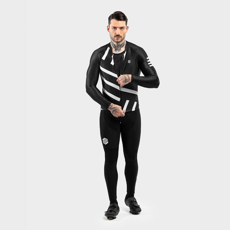 Maglia da ciclismo a maniche lunghe uomo M2 Leader SIROKO Nero