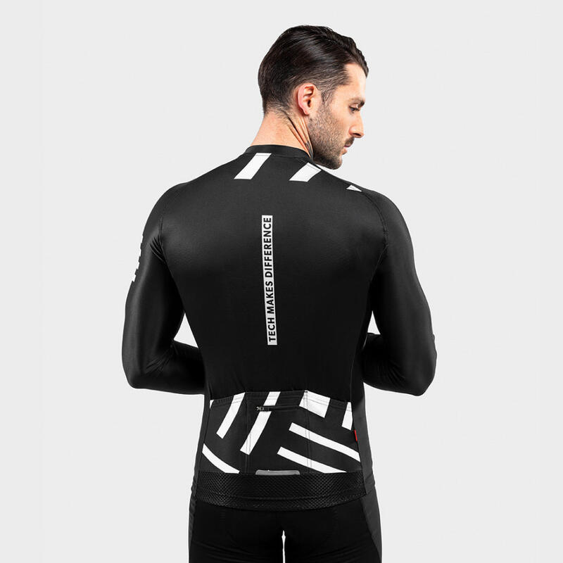 Maglia da ciclismo a maniche lunghe uomo M2 Leader SIROKO Nero