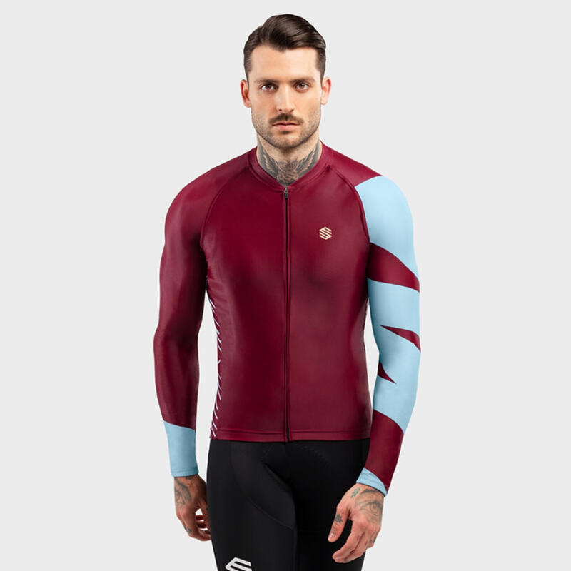 Herren Radsport langärmeliges radtrikot für M2 Road Trip SIROKO Bordeauxrot