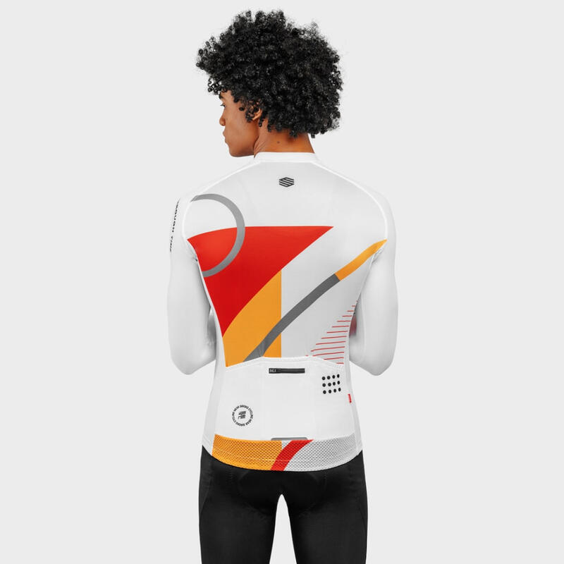 Maillot de manga larga hombre ciclismo M2 Finish Line SIROKO Blanco