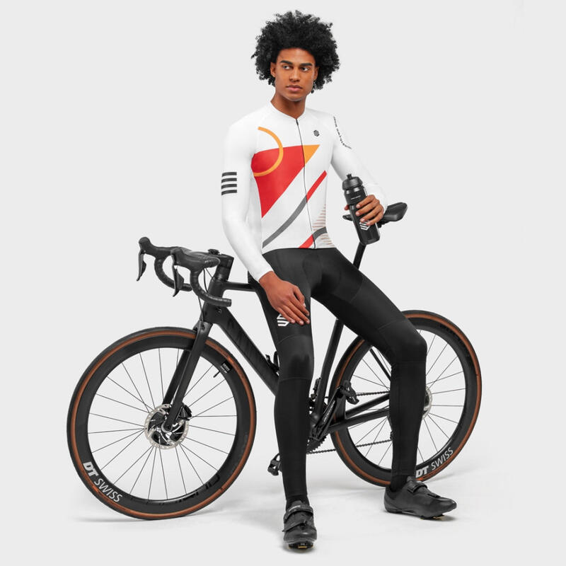 Camisola de ciclismo manga comprida homem M2 Finish Line SIROKO Branco