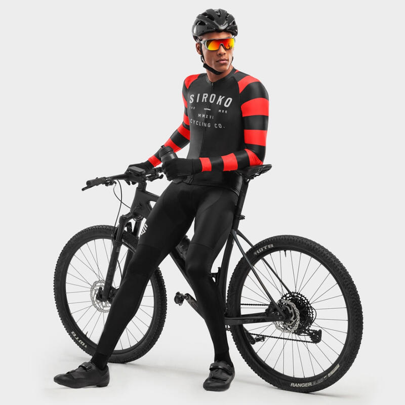 Maillot vélo manches longues homme Cyclisme M2 Rider Noir