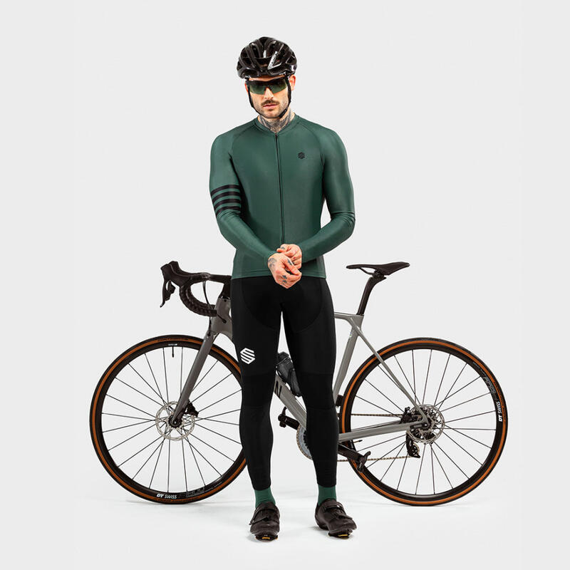 Camisola de ciclismo manga comprida homem M2 Gravel SIROKO Verde Tropa