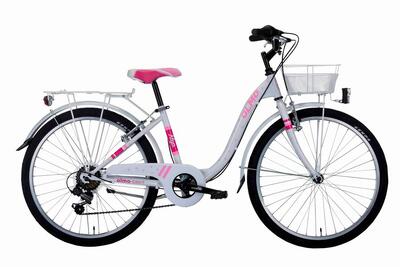 Mädchen-Cityfahrrad Ayla 24 Zoll. weiß